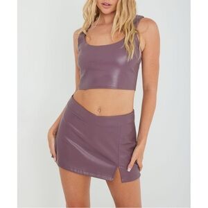 New with tags Garage That’s Hot Faux Leather Skort. Size XS.